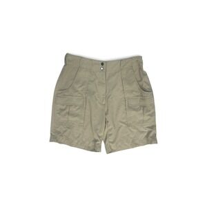 Rugged Exposure Womens Khaki Cargo Shorts Water Resistant Utility Hiking‎ Size M